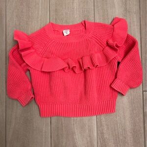 Little girls  Pink Ruffle Sweater 18-24m